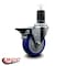 Service Caster 4'' Blue Poly Swivel 1-5/8'' Expanding Stem Caster with Brake SCC-EX20S414-PPUB-BLUE-PLB-158 - alternate 3
